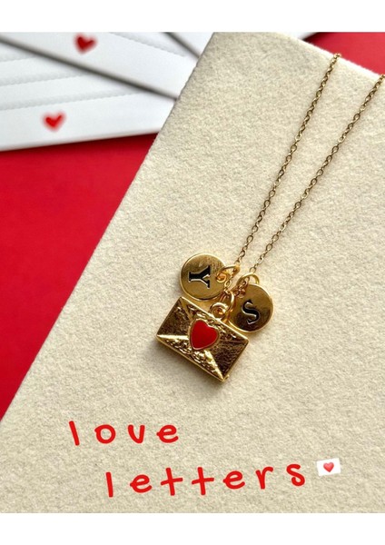 “aşk Mektubu Kolye – Altın Kaplama Hediye | Love Letters Takı