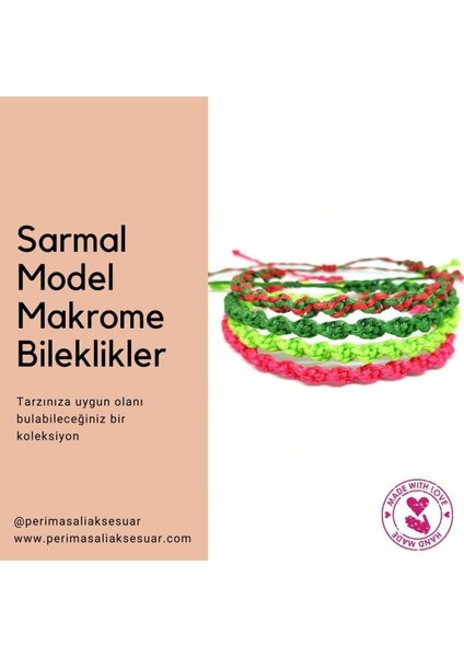 Beyaz Düz Renk Sarmal Model Makrome Örgü Unisex Bileklik modelleri
