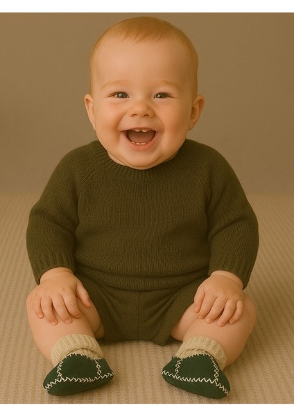 Unisex Bebe Patik Ayakkabı Deri Lüx Yeşil fiyatları