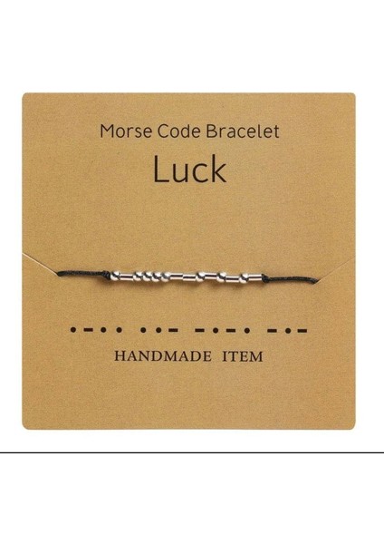 “luck” Yazılı Mors Alfabesi Bileklik – Şans Getiren Minimal Tasarım