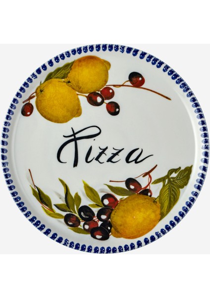 Beyaz Seramik Pizza Tabağı 33 cm
