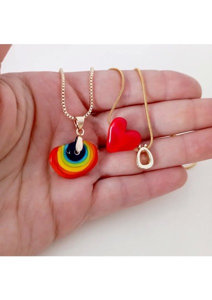 Murano Kalp/ Gökkuşağı Kolye