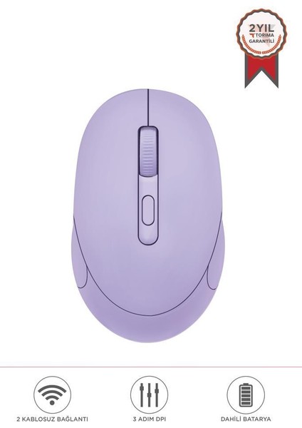 Tm-17 Mor Çift Modlu Sessiz Kablosuz Mouse Fare fiyatları