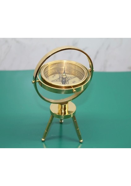 Pirinç Masa Üstü Pusula 15745