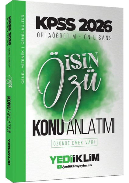2026 Kpss Ortaöğretim Ön Lisans Işin Özü Tek Kitap Tamamı Renkli Konu Anlatımı-Soru Bankası-3 Deneme fiyatları