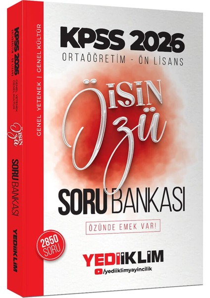 2026 Kpss Ortaöğretim Ön Lisans Işin Özü Tek Kitap Tamamı Renkli Konu Anlatımı-Soru Bankası-3 Deneme modelleri