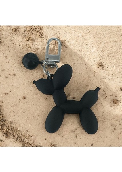 Balon Model Siyah Köpek Anahtarlık