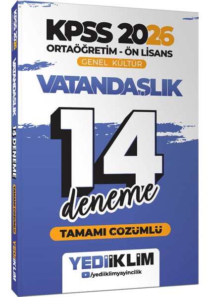 2026 Kpss Ortaöğretim Ön Lisans Tüm Dersler Tamamı Çözümlü 14 Deneme-Çözümlü 3 Deneme Hediye fırsatları