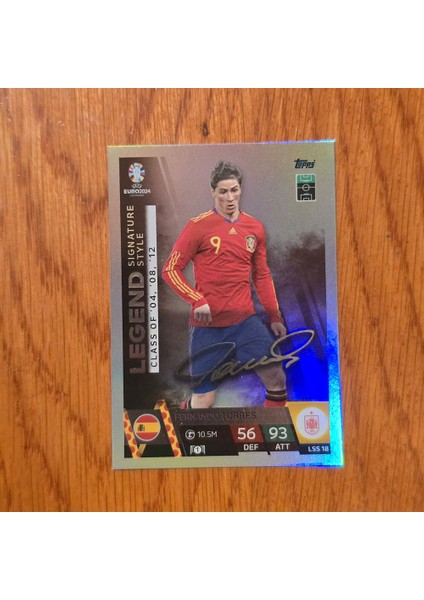 Euro 2024 Fernando Torres Legend Dijital Imzalı Oyun Kartı