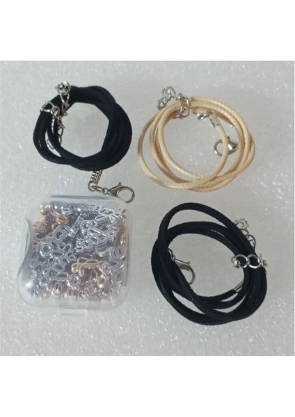 (50 x Adet) 1 Set Love Takı Yapım Karışık Renk Bileklik & Küpe & Kolye