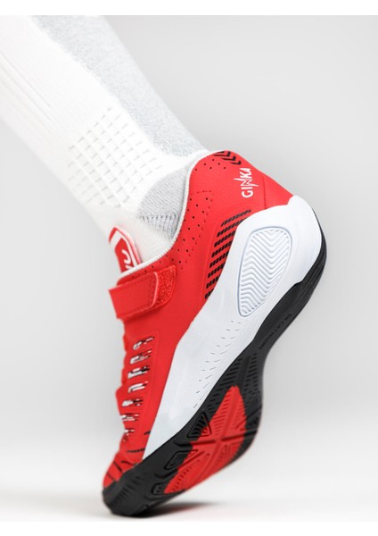 Kipsta Çocuk Futsal Ayakkabısı / Salon Ayakkabısı - Kırmızı / Siyah - Ginka 500 fırsatları