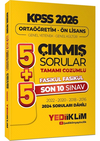 2026 Kpss ortaöğretim Ön Lisans Gygk konu-Soru 5+5 Kitap-14 Deneme-Yaprak Test-Çıkmış Sorular