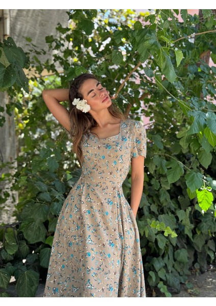 Tasarım Matilda Uzun Elbise Kadın Çok Renkli