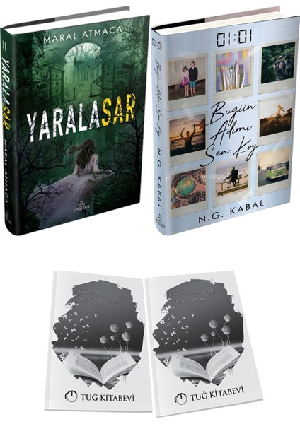 01:01 Bugün Adımı Sen Koy Ciltli ve Ephesus Yayınları Yaralasar 2 Ciltli Maral Atmaca 2li Set + Hediyeli
