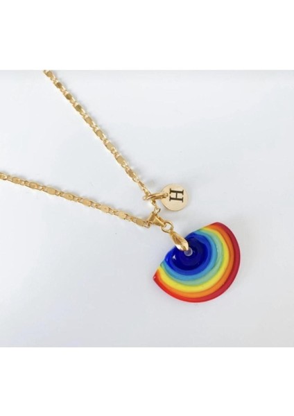 Murano Renkli Gökkuşağı Kolye
