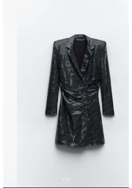 Allbucks Zara, Ayna Efektli Vatkalı Mini Elbise ABZRA9105 fırsatları