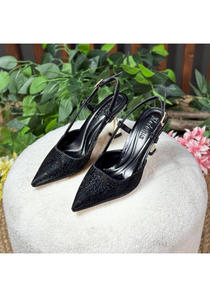 Parlak Işıltılı Özel Gün Topuklu Ayakkabı M1113