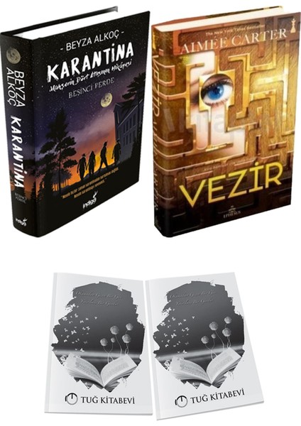 Vezir Ciltli ve Karantina 5 Ciltli Beyza Alkoç 2li Set + Hediyeli