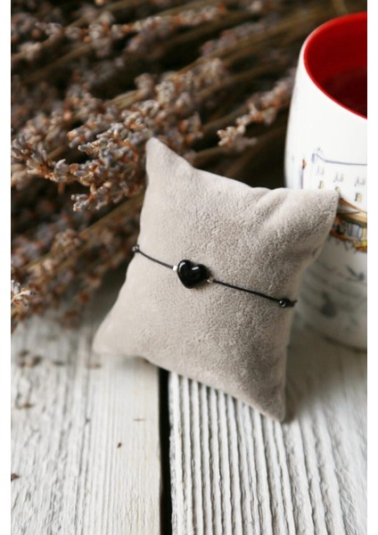 Murano Kalp Ayarlı Ipli Bileklik