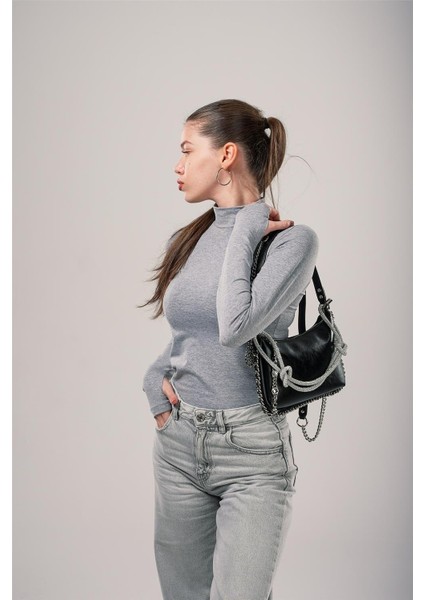 Siyah Kadın Omuz Çantası Ccs London 17810 fiyatları