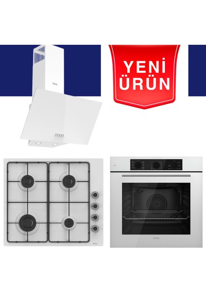 & Hoover Vivace Beyaz Ankastre Set ( QBL62CB + EL066 + D087 )