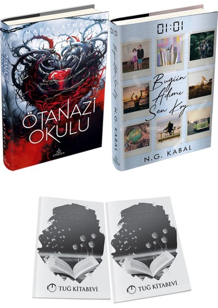 01:01 Bugün Adımı Sen Koy Ciltli ve Ephesus Ötanazi Okulu 4 Ciltli Maral Atmaca 2li Set + Hediyeli