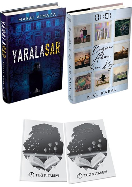 01:01 Bugün Adımı Sen Koy Ciltli ve Ephesus Yayınları Yaralasar 1 Ciltli Maral Atmaca 2li Set + Hediyeli