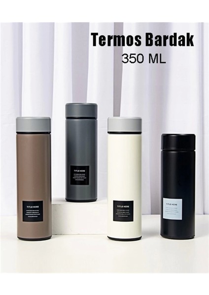 Paslanmaz Çelik Termos Su Şişesi 350ML Vakumlu Kapak Gri Ithal Ürün fırsatları