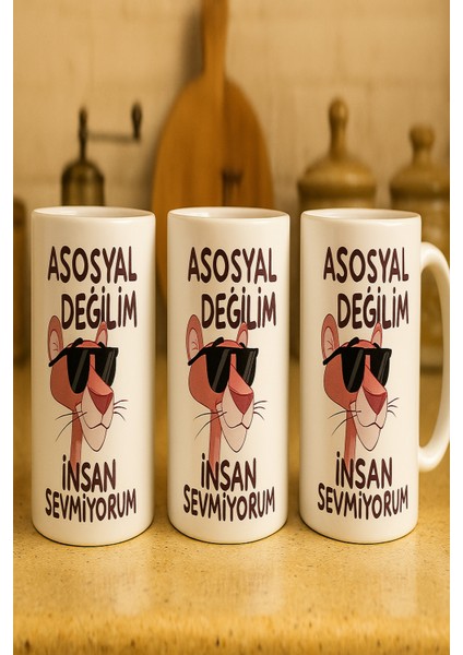 3 Lü Paket Motivasyon Yazı Baskı Porselen Kupa Bardak