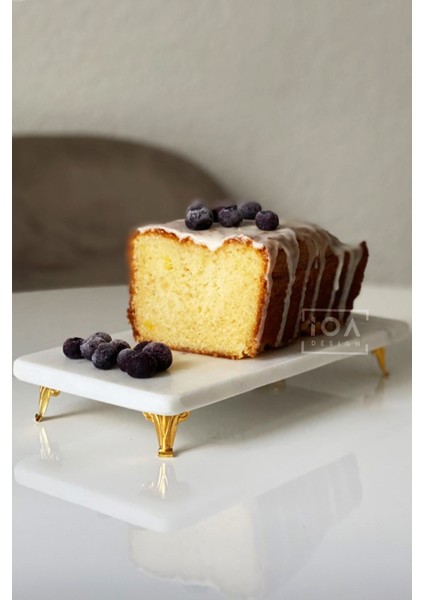 Ege 3'lü Ince ve Gerçek Mermer Sunumluk Seti - Altın Ayaklı