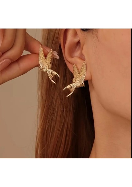 Çelik Waterproof Barış Güvercini Tasarımlı Küpe