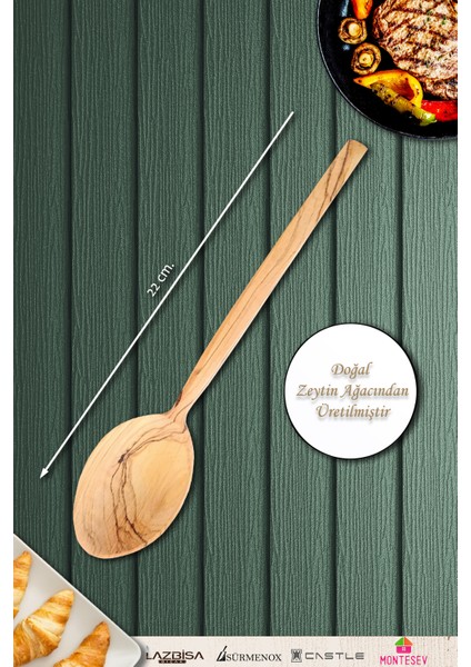 Zeytin 3 Parça Ağacı Ahşap Tahta Kaşık Spatula Seti modelleri
