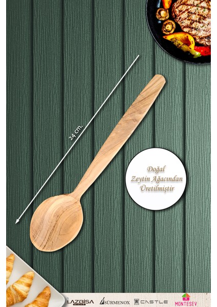 Zeytin Ağacı Ahşap Tahta Kaşık Seti 2 Parça modelleri