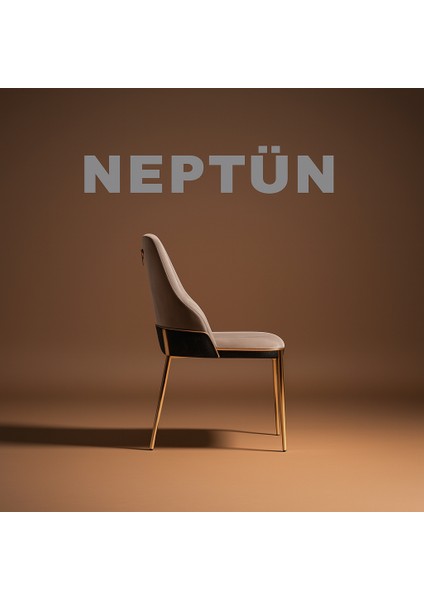 Neptun 2’li Sandalye Seti — Metal Ayaklı, Krem Kumaş modelleri