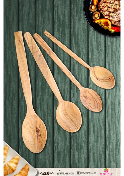 Zeytin Ağacı Ahşap Tahta Kaşık Seti