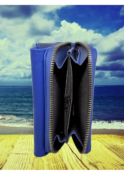 Bozuk ve Kağıt Para Bölmeli Fermuarlı Kadın Cüzdan modelleri