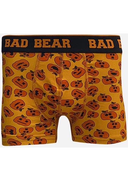 Hardal Balkabağı Desenli Erkek Boxer