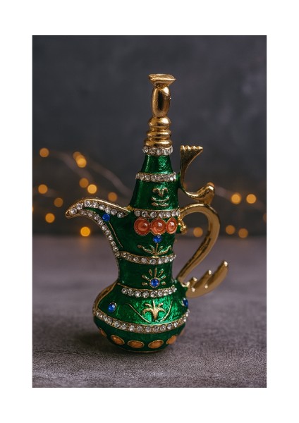 Taşlı Mini Ibrik Figürü | Altın Kaplama Dekoratif Biblo | 5-7 cm | Koleksiyonluk & Hediyelik fırsatları