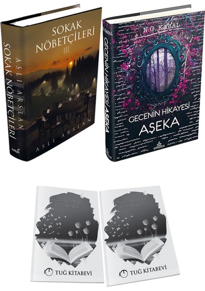 Gecenin Hikayesi Aşeka Ciltli ve Sokak Nöbetçileri 3 Ciltli Aslı Arslan 2li Set + Hediyeli