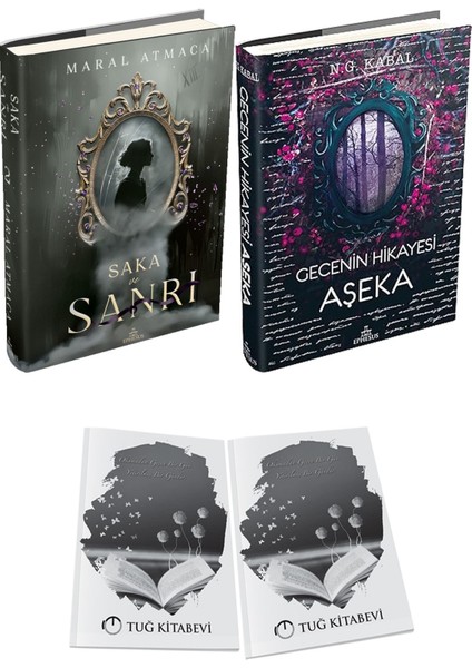 Gecenin Hikayesi Aşeka Ciltli ve Saka ve Sanrı 2 Ciltli Maral Atmaca 2li Set + Hediyeli
