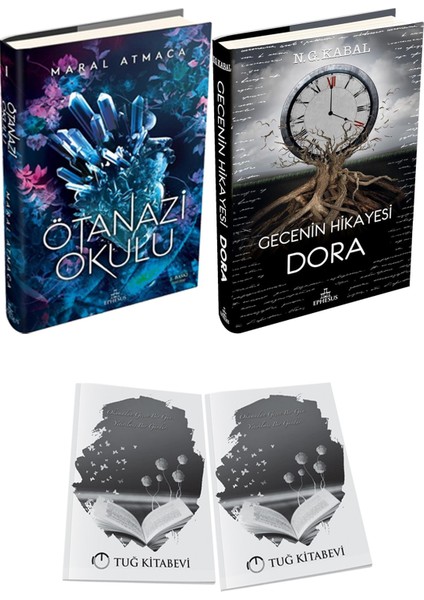 Gecenin Hikayesi Dora Ciltli ve Ephesus Ötanazi Okulu 1 Ciltli Maral Atmaca 2li Set + Hediyeli