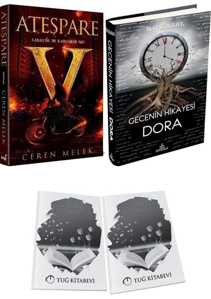 Gecenin Hikayesi Dora Ciltli ve Ateşpare 1 Canavar Mı Kahraman Mı? Ciltli Ceren Melek 2li Set + Hediyeli