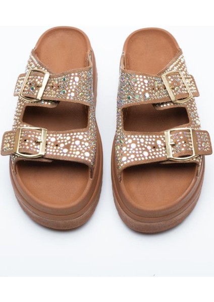 Elena Taşlı Kalın Taban Kadın Terlik modelleri