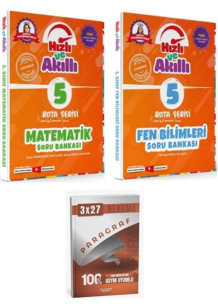Tammat 2026 5. Sınıf Matematik+Fen Bilimleri Rota Serisi Hızlı ve Akıllı Soru Bankası Seti+Anla Kazan Paragraf