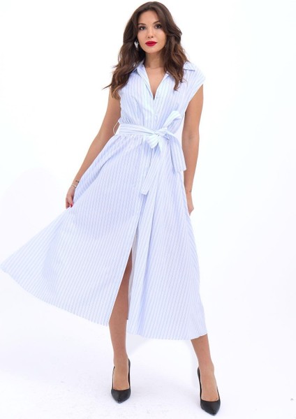 7127 Elbise-Atlanta Çizgili