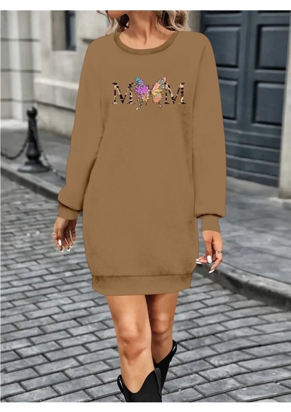 Kadın Uzun Kollu Bisiklet Yaka Viskon Iki Iplik Elbise fiyatları