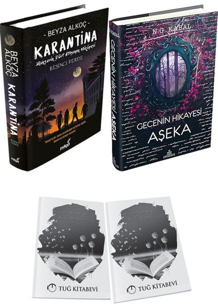 Gecenin Hikayesi Aşeka Ciltli ve Karantina 5 Ciltli Beyza Alkoç 2li Set + Hediyeli
