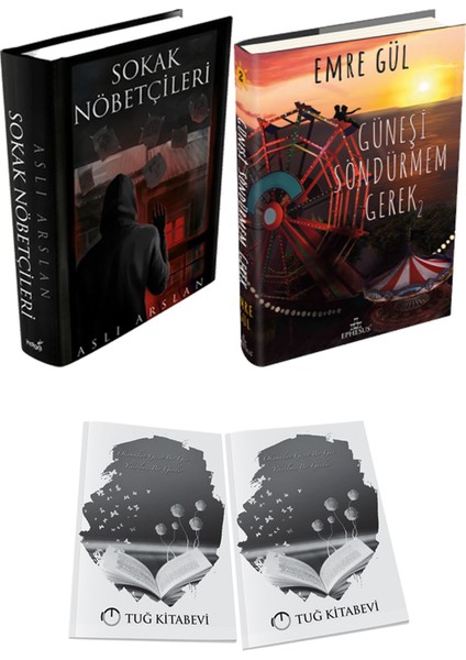 Güneşi Söndürmem Gerek 2 Ciltli ve Sokak Nöbetçileri 1 Ciltli Aslı Arslan 2li Set + Hediyeli