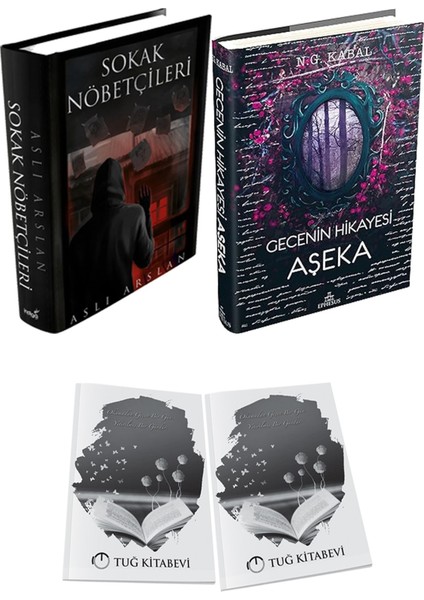 Gecenin Hikayesi Aşeka Ciltli ve Sokak Nöbetçileri 1 Ciltli Aslı Arslan 2li Set + Hediyeli