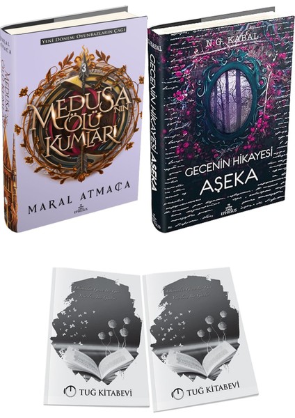 Gecenin Hikayesi Aşeka Ciltli ve Medusanın Ölü Kumları 3 Ciltli Maral Atmaca 2li Set + Hediyeli